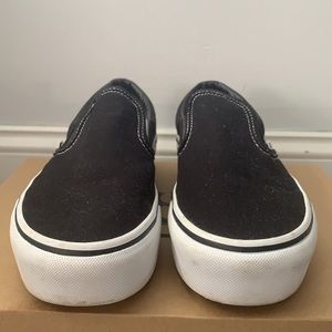 Vans Black platform slip ons